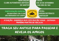 EVENTO DE ANTIGOS  SBADO DIA 20/09/2025 NO JARDIM BOTNICO DAS 09H00 AS 16H00